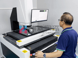 黃色精密陶瓷漏斗零件二次元檢測